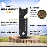 Pedernal de supervivencia con Mango de Plástico Rascador Multifunción - Enciende Fuego Fácilmente. - details 4