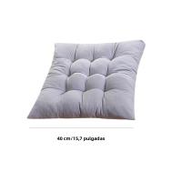 Cojín Cuadrado De 40*40 Con Amarres Ultra Suave Y Cálido Para Silla Sofá Coche Etc. Cojín De Asiento Cómodo De Poliéster/celulosa - details 1