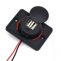 Enchufe Universal Para Coche 12-24V 3.1A Dual USB Cargador Accesorio De Salida De Energía Para Camper Caravana RV Autobús Barco - details 0