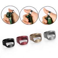 Abrebotellas Único Portátil Con Anillo De Dedo Para Retirar Tapa De Botellas Y Jarros En Acero Inoxidable Herramienta De Cocina Gadgets Para Barra - details 0