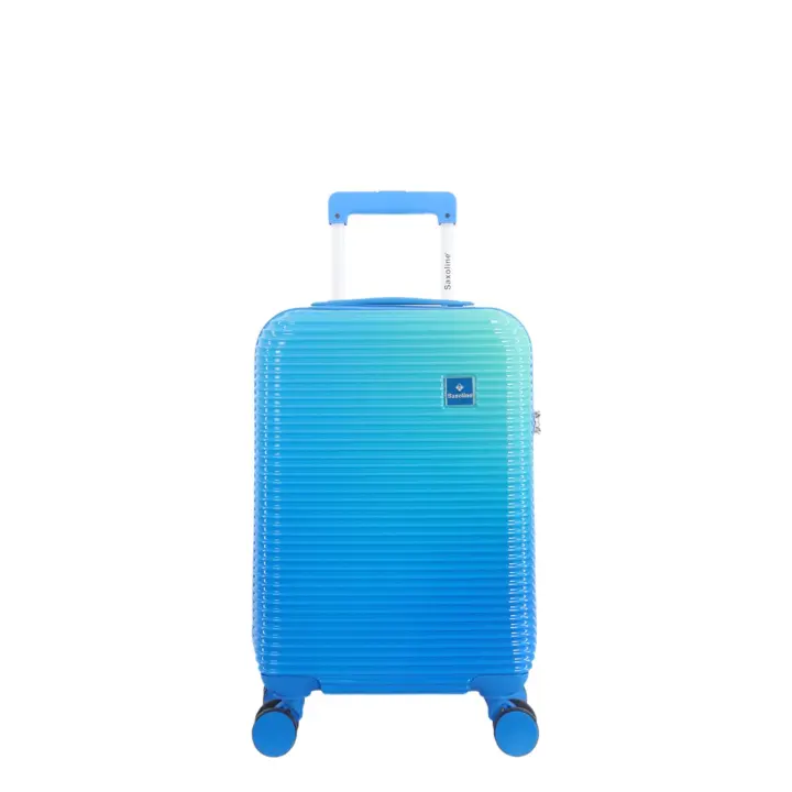 SAXOLINE Maleta cabina - pequeña, colección Twist, color azul, material ABS, 4 ruedas, tamaño 54x35x20 cm, 40 litros, 2.6 kg - 1
