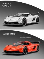 Modelo De Coche Diecast KNSG Jesko a Escala 1:32 Con Luces Y Sonido Puertas Abiertas Cuerpo De Aleación Neumáticos De Goma Regalo Para Niños - details 8