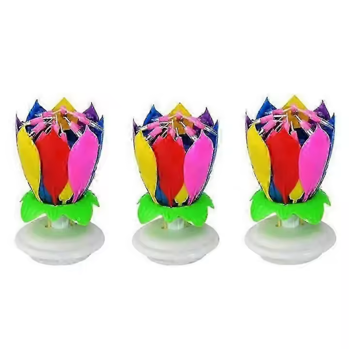 Pack de 3 velas de rotación de Loto - 1