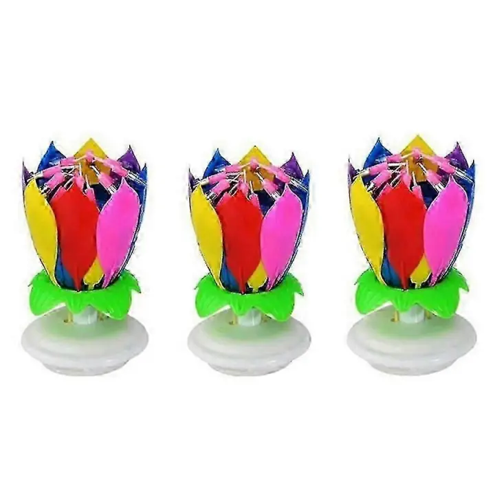 Pack de 3 velas de rotación de Loto - 1