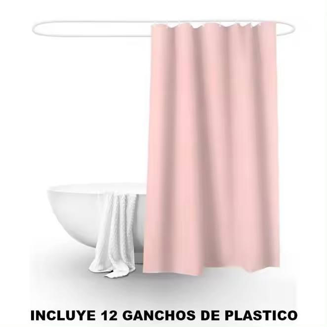 TODOBIEN STORE - Cortina de Ducha para Baño Impermeable 180x180cm de Plástico Incluye Ojales Reforzados y Ganchos de plástico - 1