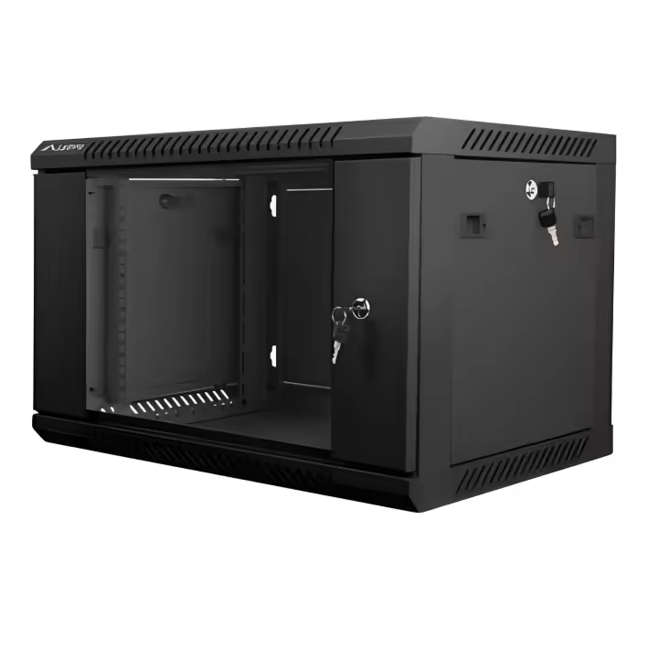 Armario rack lanberg 6u 600x450x368 auto ensamblado 19pulgadas hasta 60 kg negro - 1