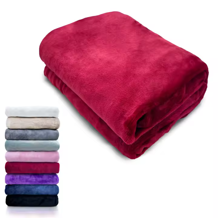 Manta Lisa sofá Cama nordico Lavado mecánico Ligera supercálida tacto suave - 1