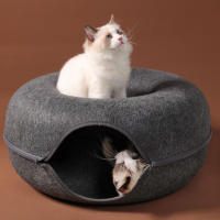 Cama para Gatos con forma de Dona y Túnel, juegos Interactivos y Equipo de ejercicio de entrenamiento para Gatos de material transparente y transpirable de Doble use - details 2