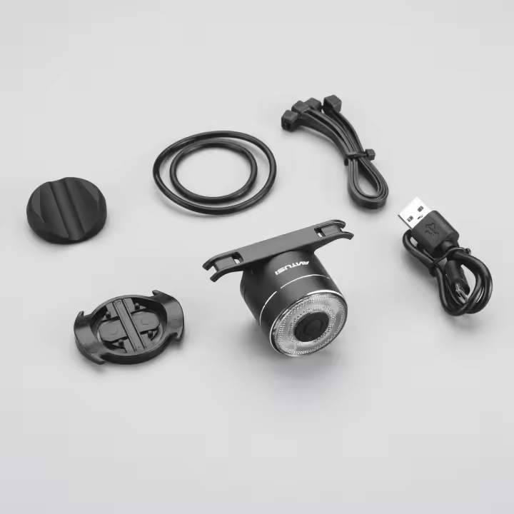 Luz Trasera De Bicicleta ANTUSI Recargable Por USB Impermeable Con Sensor Inteligente Aluminio 7 Colores Accesorios De Bicicleta Q1 - 1