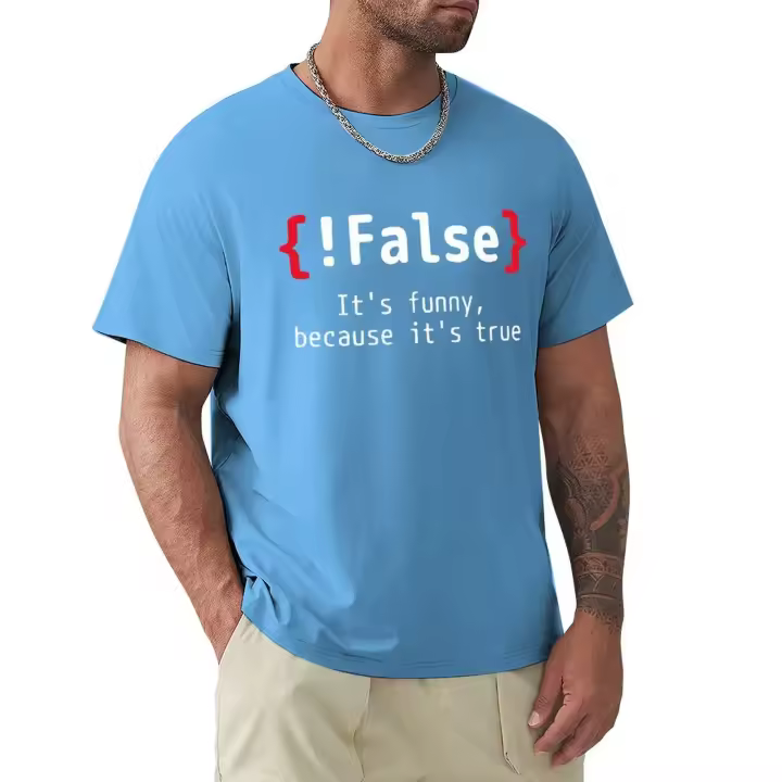 Camiseta De Algodón 100% Harajuku Con Estampado De Programación Camiseta De Manga Corta Para Hombres Camiseta Gráfica Casual - 1