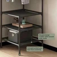 Rack De Ropa De Pie Multi-Nivel Desmontable Estante De Almacenamiento Para Dormitorio Tabla Nocturna Metálica Eco-amigable Tres Capas - details 6