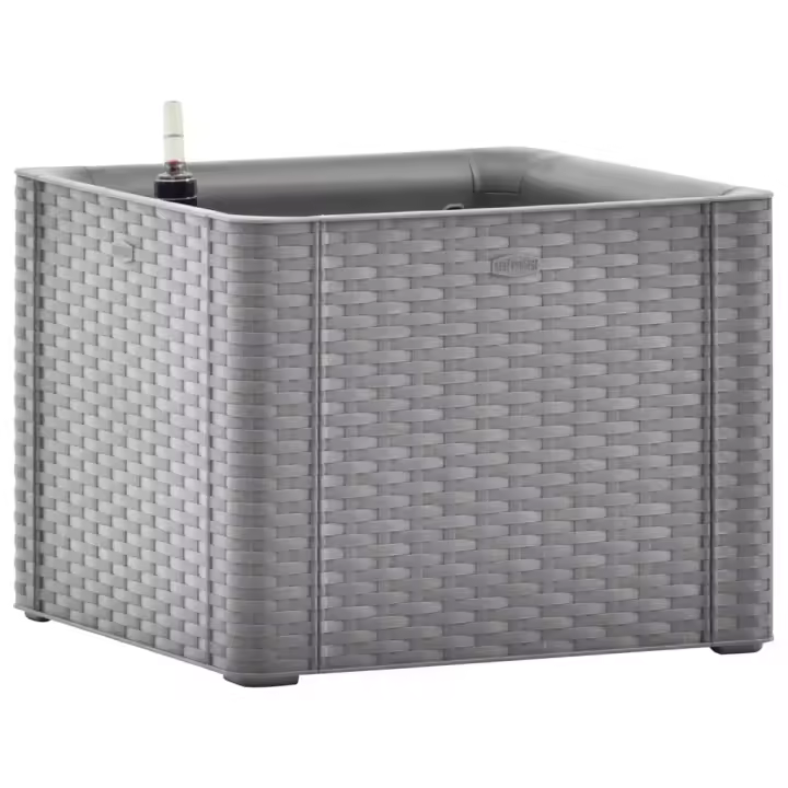 vidaXL Arriate con sistema de riego automático 43x43x33 cm Color Moca,  Antracita,  Gris y mas - 1