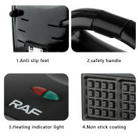 Hacer Waffles Eléctrico Profesional Máquina De Cocinar Para La Casa Multifuncional Para Desayuno Con Superficie No Adhesiva Y Hierro De Niquel - details 3