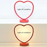 Lámpara De Mesa LED En Forma De Corazón Pequeña Para Habitación Boda Y Día De San Valentín Luz Nocturna Para Novios Blancas Para Lámpara De Mesa HVIERO - details 8