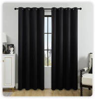Cortinas De Bloqueo De Luz Negras Para Dormitorio Y Oficina Doble Capa No Existentes Dispositivos Inteligentes Material 100% Poliéster - details 20