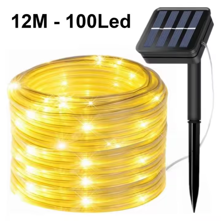 COSHANO Tira de Luces LED Solares Impermeables con manguera de luz con panel solar - 1