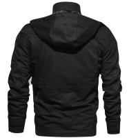 Chaqueta De Motocicleta De Algodón Tejida Con Lana Gruesa Talla Grande Estilo Moda Impermeable Y Cálida Con Cuello Erguido Para Hombres - details 3