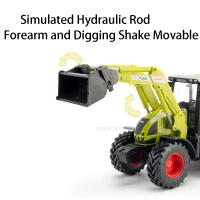 Modelo De Tractor Agrícola De Aleación De Latón 1:32 Para Niños Juguete De Simulación De Rodillo Hydraulico Y Girado Del Neumático Delante Color Verde - details 7