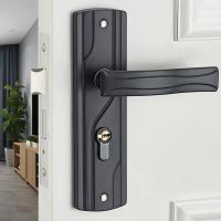 Juego De Cerradura De Puerta Con Manija Negra De Acero Manganéz Aumentada Para Dormitorio Y Baño Rotación Suave Incluye Llaves - details 5