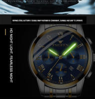 Reloj De Pulsera De Lujo Para Hombre BINBONG 2023 Reloj De Cuarzo Deportivo Resistente Al Agua Con Fecha Y Manos Luminosas Correa De Acero Inoxidable Estilo Casual - details 8