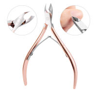 1/3pcs Doble Final De Acero Inoxidable Remover De Cutículas Para Pedicura Y Manicura Afilador De Uñas Y Cutículas Rosa Oro - details 3