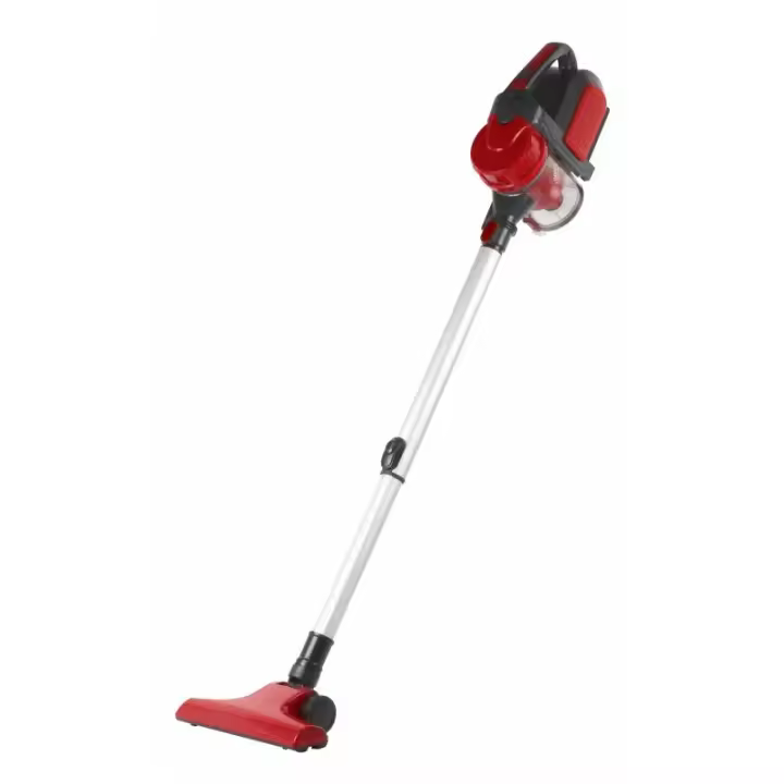 Aspirador Escoba Inalámbrico Sin cable Bateria 2200mAh HVC-120 Rojo ROYALITY LINE Aspiración Aspiradora inalambrica ideal para usar en cualquier sitio, casa, camping, coche, autocaravana, caravana, base de carga y con accesorios para llegar todos rincones - 1