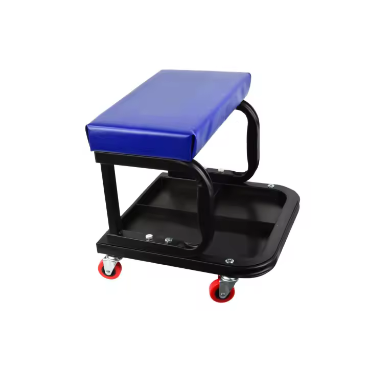 ASIENTO TALLER TABURETE TRABAJO MÓVIL RUEDAS BANDEJA PORTA HERRAMIENTAS ALMACENAJE  PARA BRICOLAJE,TALLER,MECANICO,INDUSTRIA,TAREAS DE MANTENIMIENTO,PROYECTOS DE CONSTRUCCION - 1