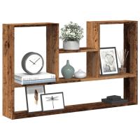 vidaXL Estantería de pared madera de ingeniería 99x15x60 cm en color Blanco/Madera antigua/Gris sonoma y más | almacenamiento funcional diseño moderno para baño dormitorio sala - details 1