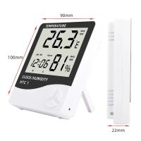 Mini Estación Climática Digital LCD Para El Hogar Medidor De Temperatura Y Humedad Con Reloj Meteorologico Interior Y Exterior - details 7