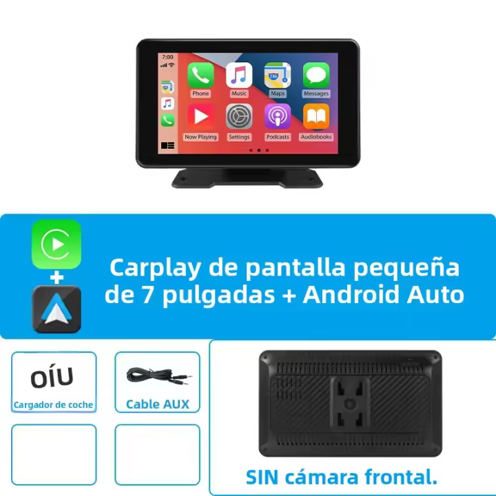 JMCQ Pantalla Multimedia Portátil Para Coche Con Wireless Carplay Android Auto GPS 7/10 Pulgadas Soporte Para Apple Y Android - 1