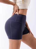 Shorts De Yoga Para Mujer De Cintura Alta Escultora Quick-Dry Transpirable Estilo Deportivo Para Correr Ciclar Yoga Fitness - details 11