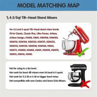 Gancho espiral de la pasta del acero inoxidable para el mezclador del soporte de Kitchener, cuenco de mezcla de los ajustes 4.5-5 QT para la inclinación-él - details 3