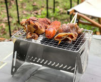 Horno De Acero Inoxidable Para Barbacoa Portátil Estufa De Camping Plegable Con Soporte Para Leña Y Teléfono Resistente Al Fuego - details 7