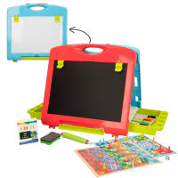 Pizzara doble cara c/tizas, rotuladores y 2 juegos de mesa Good Idea! - details 0