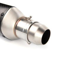Tubo De Escape Para Motocicleta 51mm En Fibra De Carbono Con DB Killer Adecuado Para ZX10R Z900 MT07 R3 R25 MT09 Z400 GSX750 CBR500 Universalmente - details 3