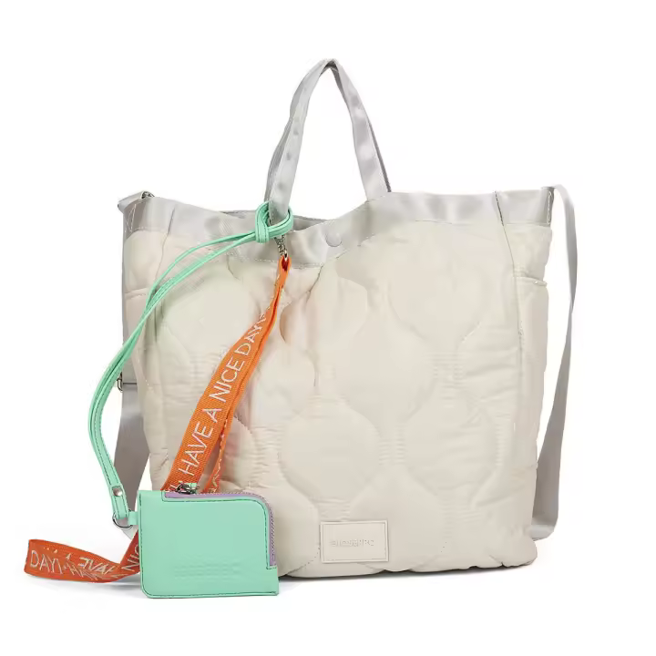 Gioseppo Bolso Shopper Acolchado Off-White con Accesorios para Mujer Sabara - Reciclado - 1
