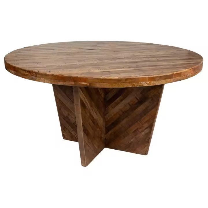 Mesa redonda de madera 153x153x80 - 1
