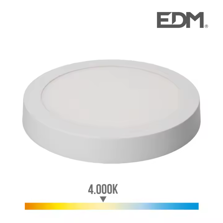 EDP 31590 Downlight Superficie Redondo Led, 20W 4.000K Luz Dia, 20 W, Multicolor, Normal - 1