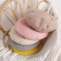 Gorro De Lana Para Niñas Invierno Retro Beret Con Perlas Gorro Infantil Para Otoño Invierno Acessorios De Ropa Para Niñas Edad 2-6 Años - details 11