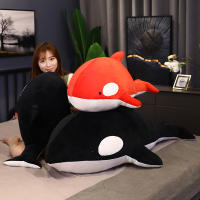 Juguete De Peluche Tiburón Negro Y Rojo 60/80cm Orcinus Orca Ballena Asesina Grande Regalo De Cumpleaños Para Niños Animal Maridojunto - details 7