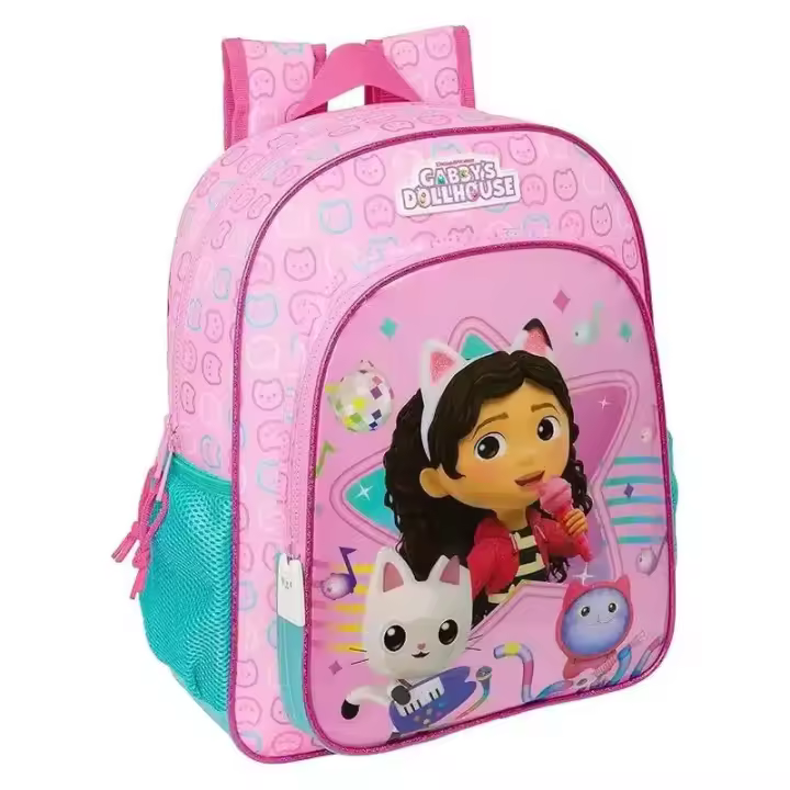 Mochila escolar La casa de muñecas de Gabby adaptable carro 612427185 SAFTA - 1