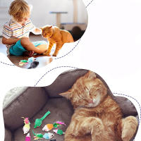 Juguetes Para Gatos Interactivos Con Rattler Ratón Y Gato De Peluche Falso Con Nepenthe Prelleno Juego De Persecución Para Gatos Domésticos Interiores - details 8