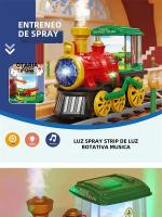 Juguete De Tren Para Bebés 3-5 Años Con Motor De Vapor Eléctrico Luz Y Sonido Camiones De Tren Regalo Para Niños - details 0