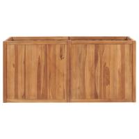 vidaXL Arriate de madera maciza de teca Dimensiones 30 x 30 x 30 cm,  40 x 40 x 40 cm,  50 x 50 x 50 cm y mas - details 3