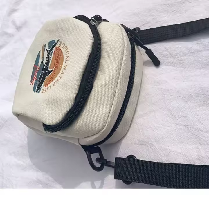 Bolso De Hombro Para Mujer Mini Tamaño Canvas Small Crossbody Bags Con Cierre De Cremallera Bolsa De Teléfono Para Diversas Occasiones - 1