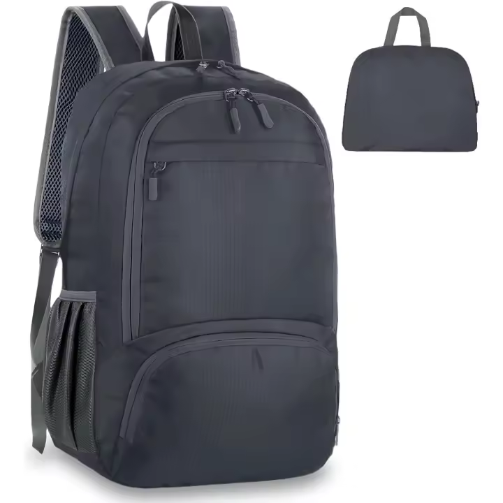Ultralight Foldable Backpack, Hiking Backpack for Men and Women, Waterproof Travel Backpack, Ideal for Trekking, Travel, Hiking and Camping (Black) - 1