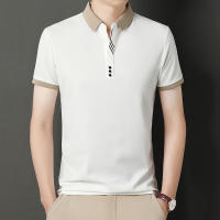 Camisa Polo Casual Para Hombres De Color Sólido Manga Corta Cómoda Para Verano Antideslizante Transpirable De Algodón Blends - details 14