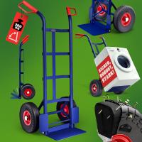 DASCK Carro de Carga 200 kg con Ruedas Neumáticas | Acero Reforzado con Plataforma Antideslizante - details 1