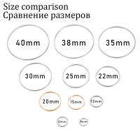 20-50Pcs Anillos Redondos Para Pendientes De 8-60mm Conectores De Hilo De Aro Para Fabricación De Joyas DIY Accesorios De Anillos Cerrados De Metal Para Manualidades - details 1