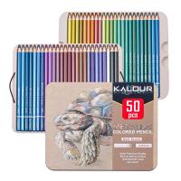 KALOUR Set De Lápices De Colores Profesionales 50/72/180/240/300 Pcs Lápices De Aceite Para Dibujos Y Pintura Artística Suministros Para Colorear - details 47